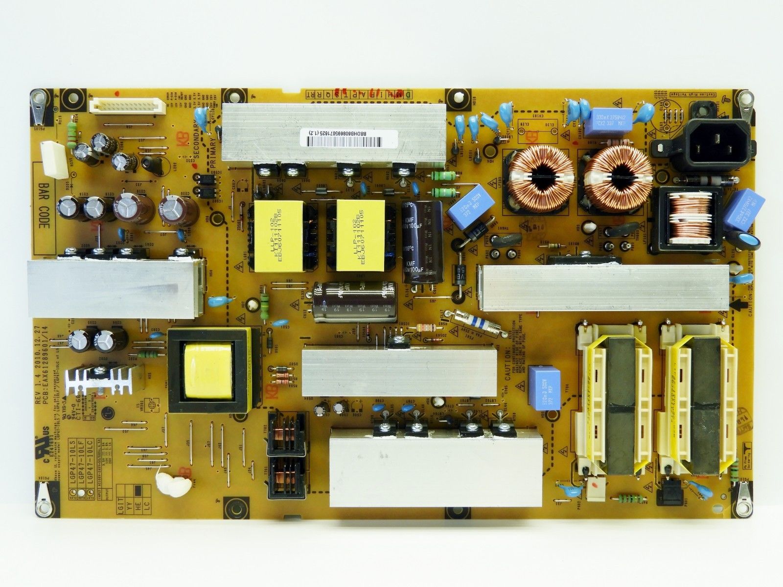 LG POWER SUPPLY BOARD- EAX61289601/12 REV1.2 LGP47-10LF tested